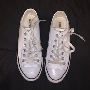 White Leather Converse